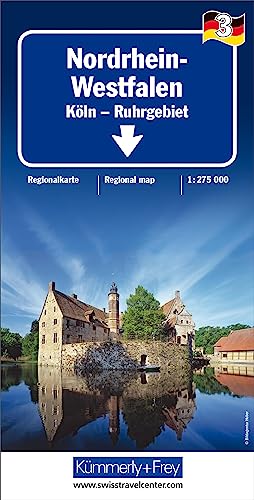 Nordrhein-Westfalen 1:275 000 mit touristischen Informationen und Index: Köln - Ruhrgebiet - Hannover (Kümmerly+Frey Regionalkarten, Band 3) von Kmmerly und Frey